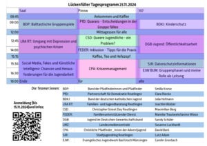 Tagesprogramm L&uuml;ckenf&uuml;ller 2024